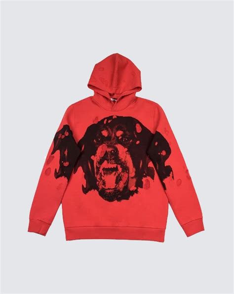 givenchy snarling rottweiler|Givenchy hoodie distressed.